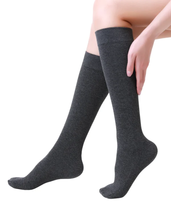 Product_Breathable Cotton Anti-Slip Cuff Calf Socks_variant_Dark Gray01